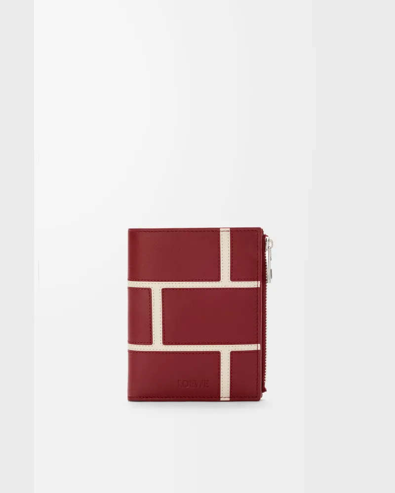 Loewe Slim Compact Wallet In Leather skin Hombre Burnt