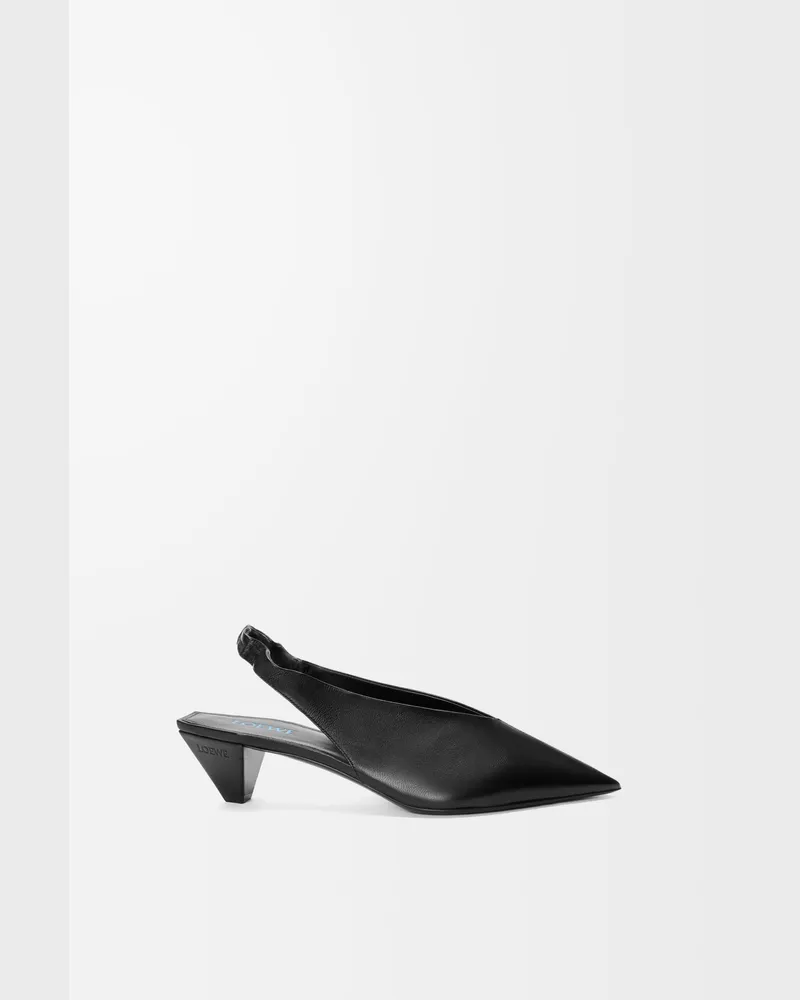 Loewe Origami Cubic Slingback In Lambskin Size Mujer Black