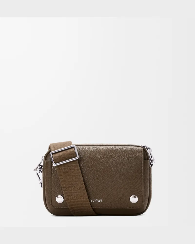 Loewe Small Pebble Messenger Bag In Supple Grained Leather skin Hombre Tundra