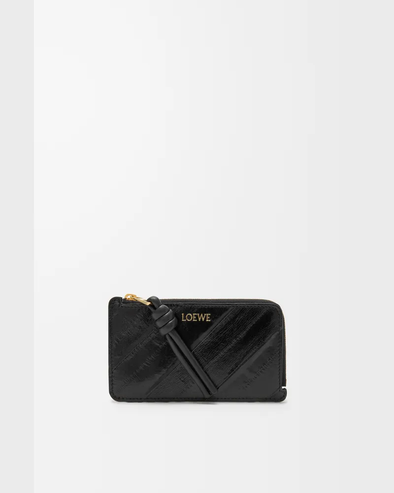 Loewe Knot Coin Cardholder In Eel Mujer Black