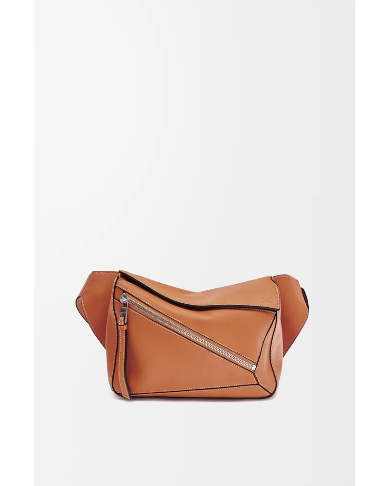 Loewe Small Puzzle Bumbag In Leather skin Hombre Tan