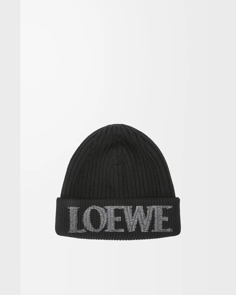 Loewe Loewe Beanie In Wool Mujer Black