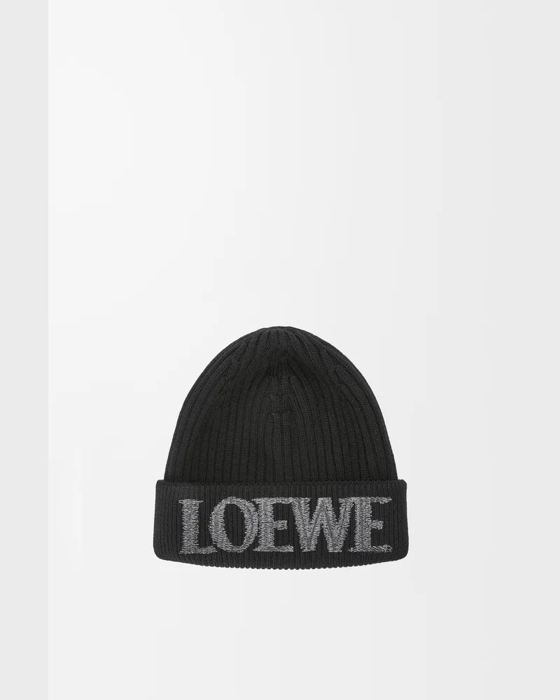Loewe Loewe Beanie In Wool Mujer Black