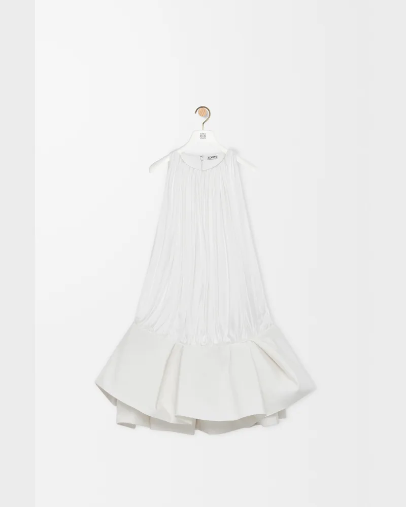 Loewe Flamenco Dress In Viscose Size Mujer White