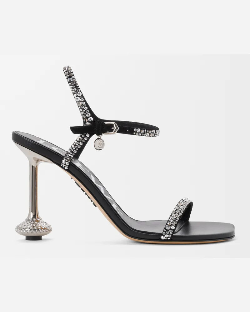Loewe Toy Sandal In Suede And Strass Size Mujer Black