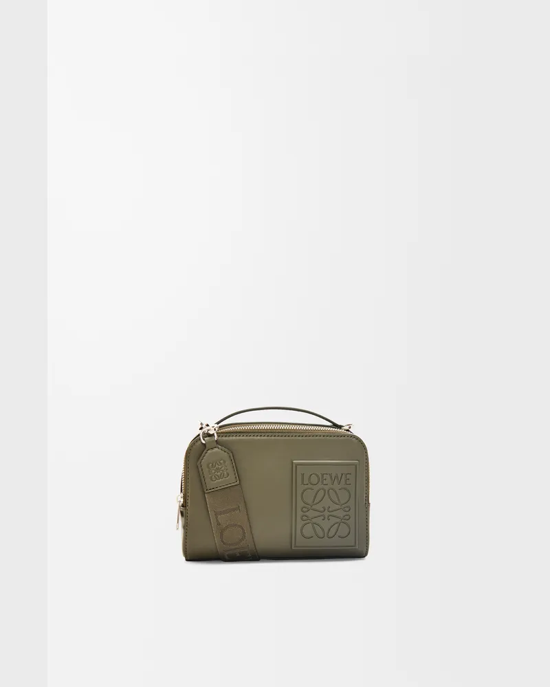 Loewe Mini Crossbody Camera Bag In Satin Leather skin Hombre Khaki