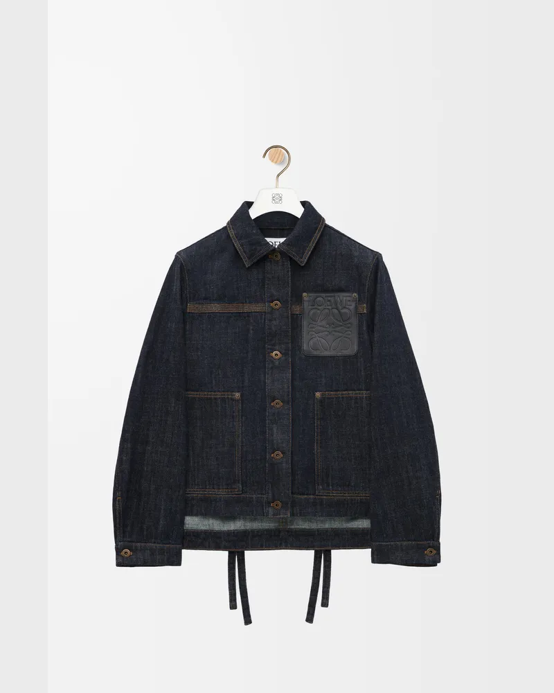 Loewe Workwear Jacket In Denim Size Mujer Indigo