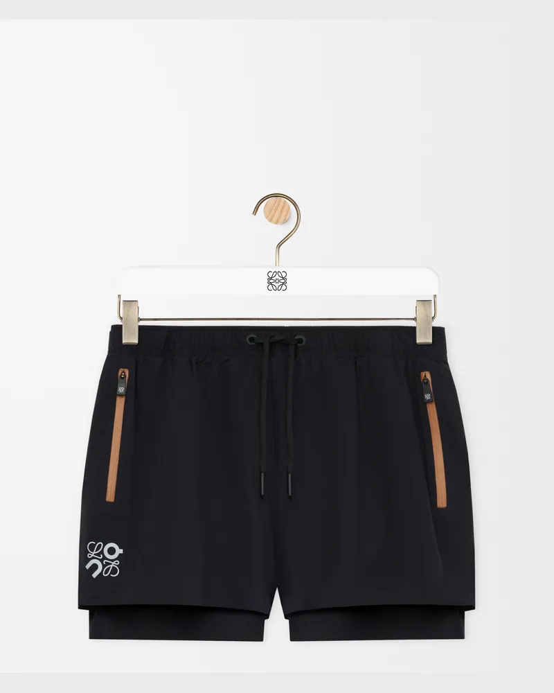 Loewe Performance Shorts In Technical Shell Size Mujer Black