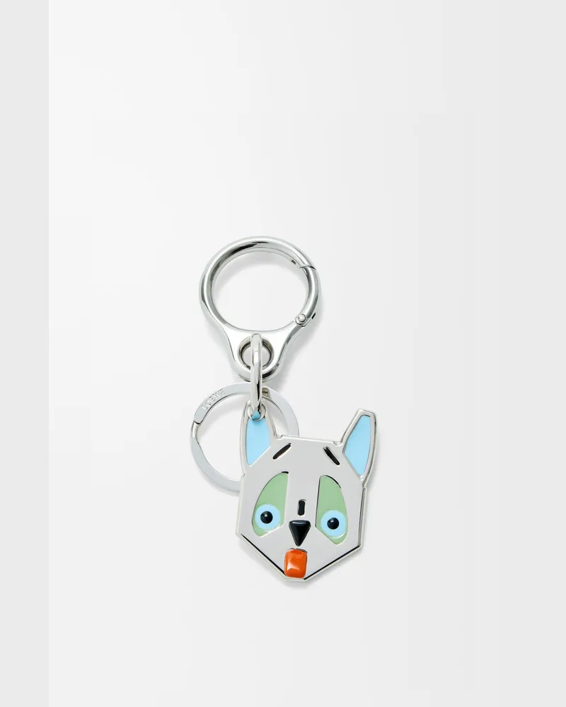 Loewe Futurist Cat Keyring Mujer Silver