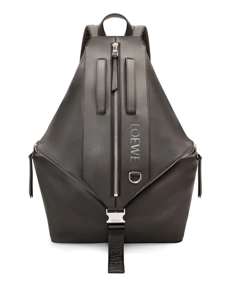 Loewe Luxury Convertible backpack in classic calfskin Dark