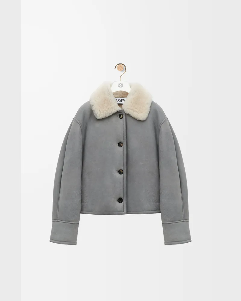 Loewe Jacket In Shearling Size Mujer Grey