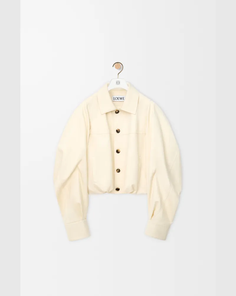 Loewe Jacket In Cotton And Silk Size Mujer Ivory