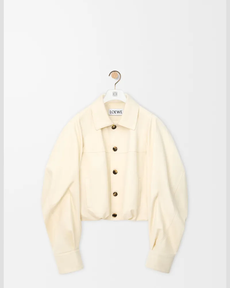Loewe Jacket In Cotton And Silk Size Mujer Ivory