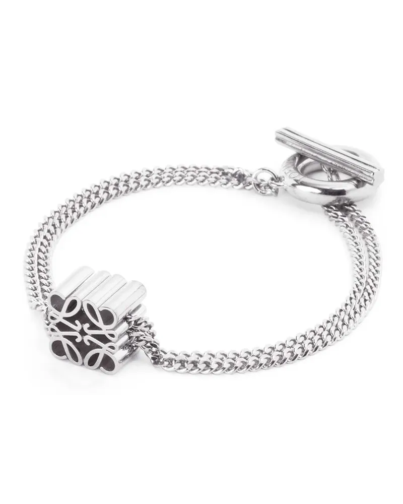 Loewe Luxury Single Anagram bracelet in sterling silver Silver