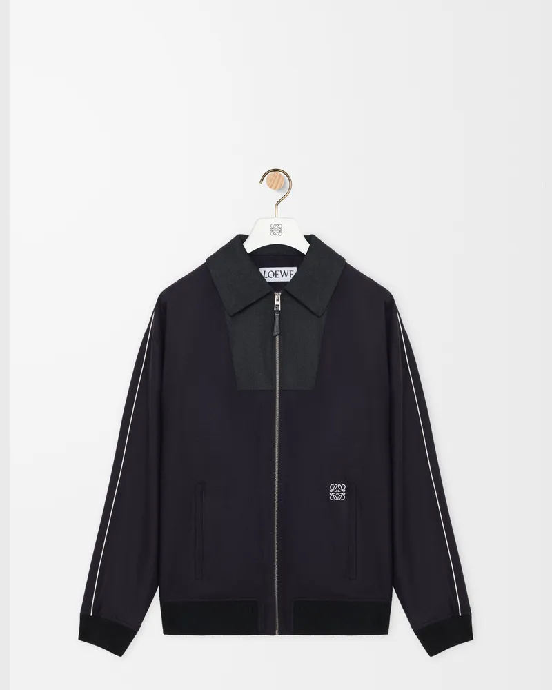 Loewe Tracksuit Jacket In Wool Size Hombre Navy