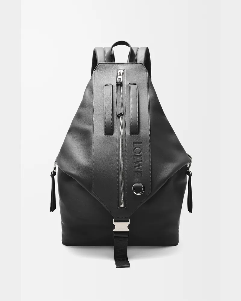 Loewe Convertible Backpack In Leather skin Hombre Black