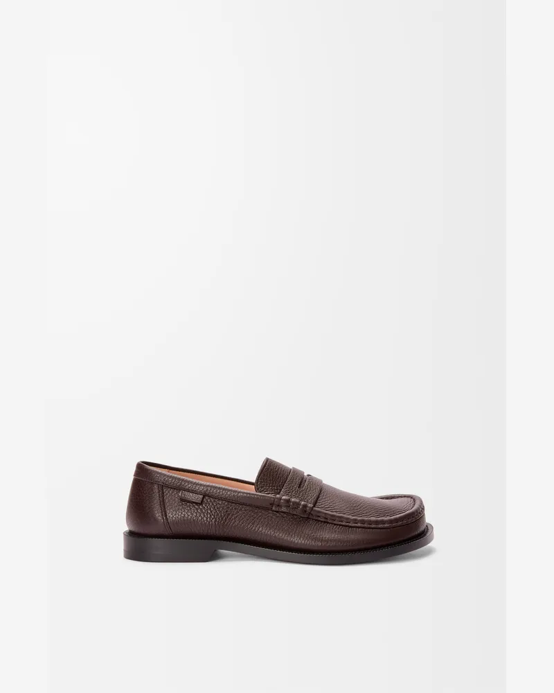 Loewe Campo Loafer In Deerskin Size Hombre Oxblood