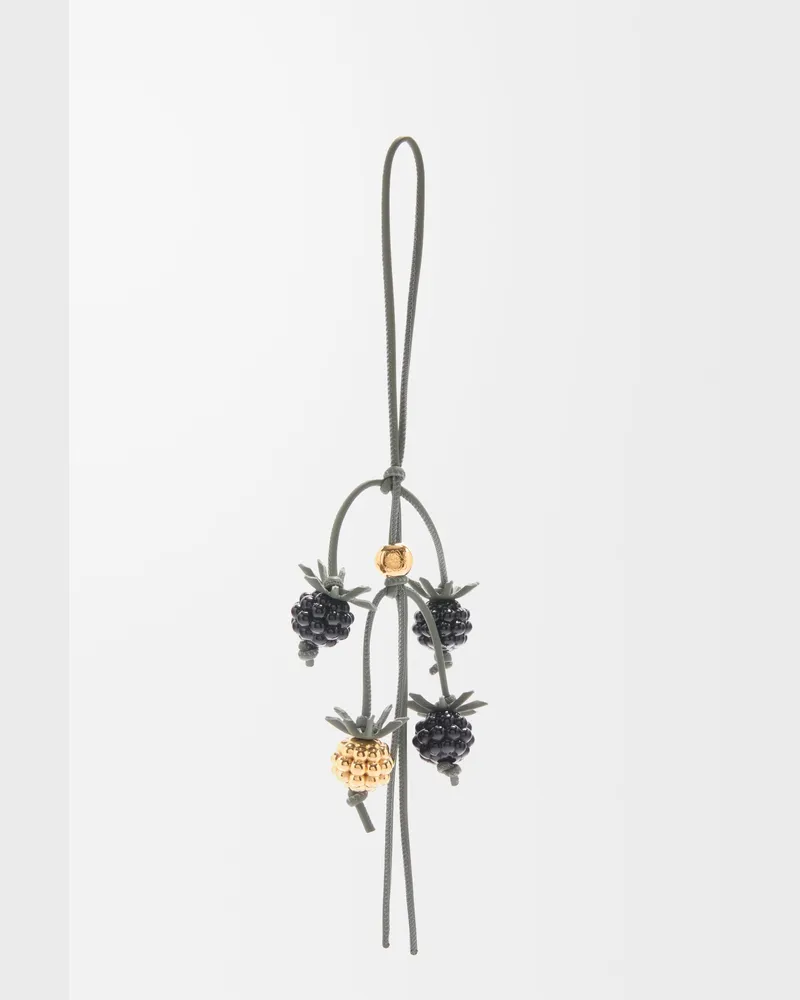Loewe Berry Charm In Leather skin Mujer Black