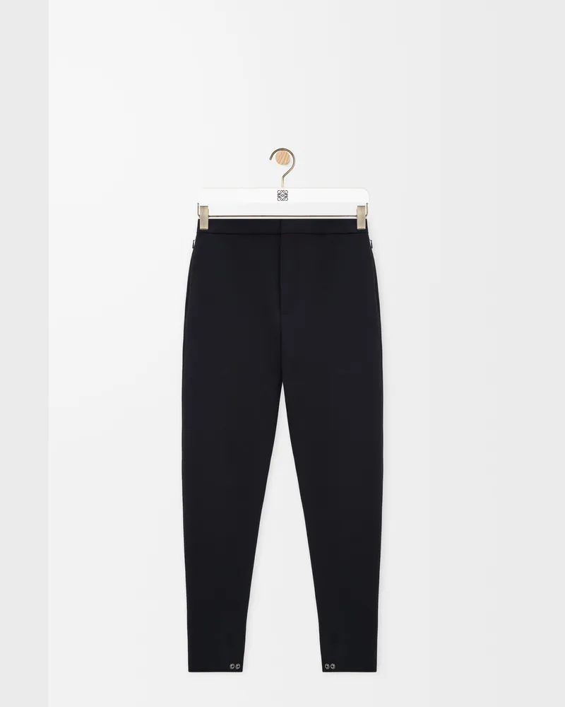 Loewe Trousers In Stretch Wool Blend Size Hombre Black