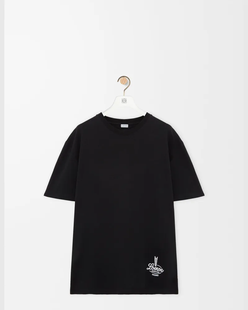 Loewe Relaxed Fit T-shirt In Cotton Size Hombre Black