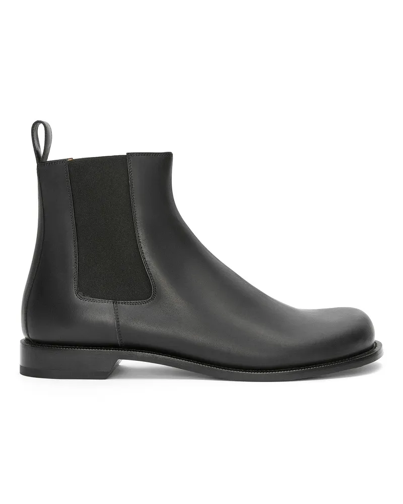 Loewe Luxury Campo chelsea boot in waxed calfskin Black