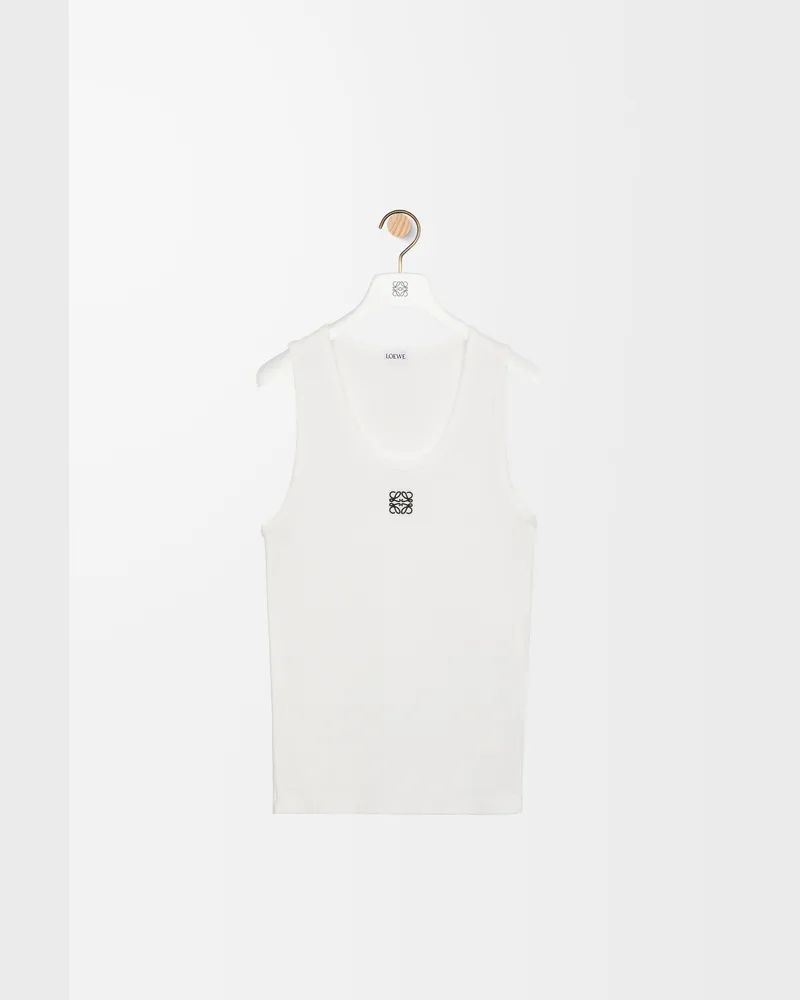 Loewe Anagram Tank Top In Cotton Size Hombre White