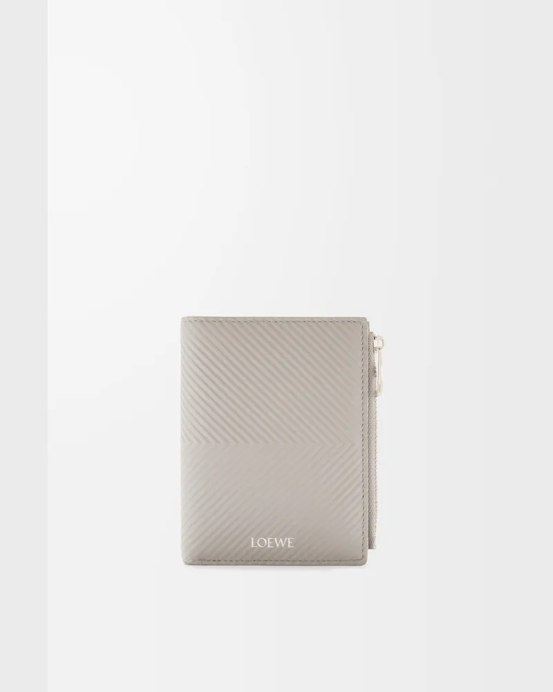 Loewe Slim Compact Walllet In Textured Leather skin Hombre Shell