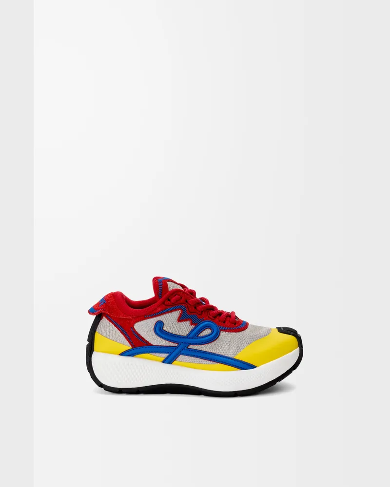 Loewe Pogo Sneaker In Technical Knit And Suede Size Hombre Red