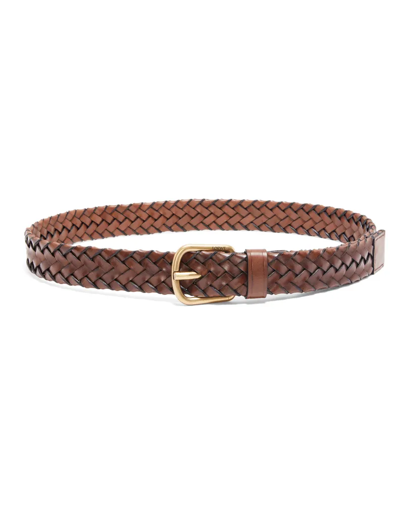 Loewe Luxury Chunky woven belt in vegetable-tanned calfskin Mogado