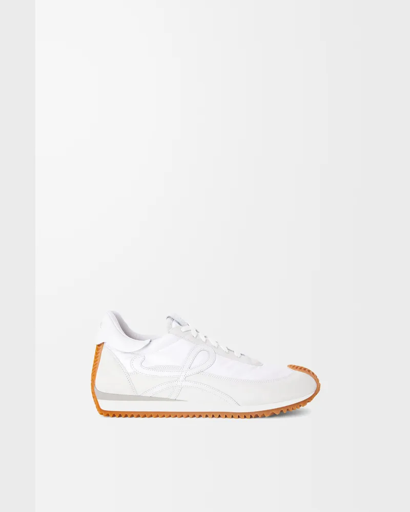 Loewe Flow Runner In Nylon And Suede Size Hombre White
