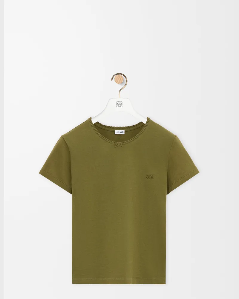 Loewe Small Fit T-shirt In Cotton Size Mujer Khaki