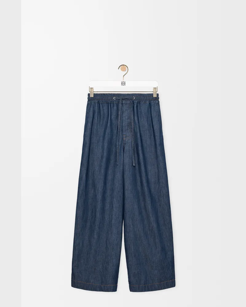 Loewe Drawstring Trousers In Cotton Size Hombre Denim