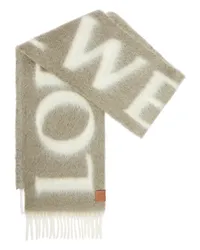 Loewe Luxury  scarf in wool and mohair Khaki