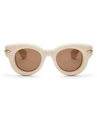 Loewe Luxury Inflated round sunglasses in nylon Ivory