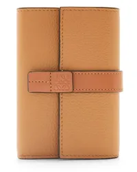 Loewe Luxury Small vertical wallet in soft grained calfskin Toffee