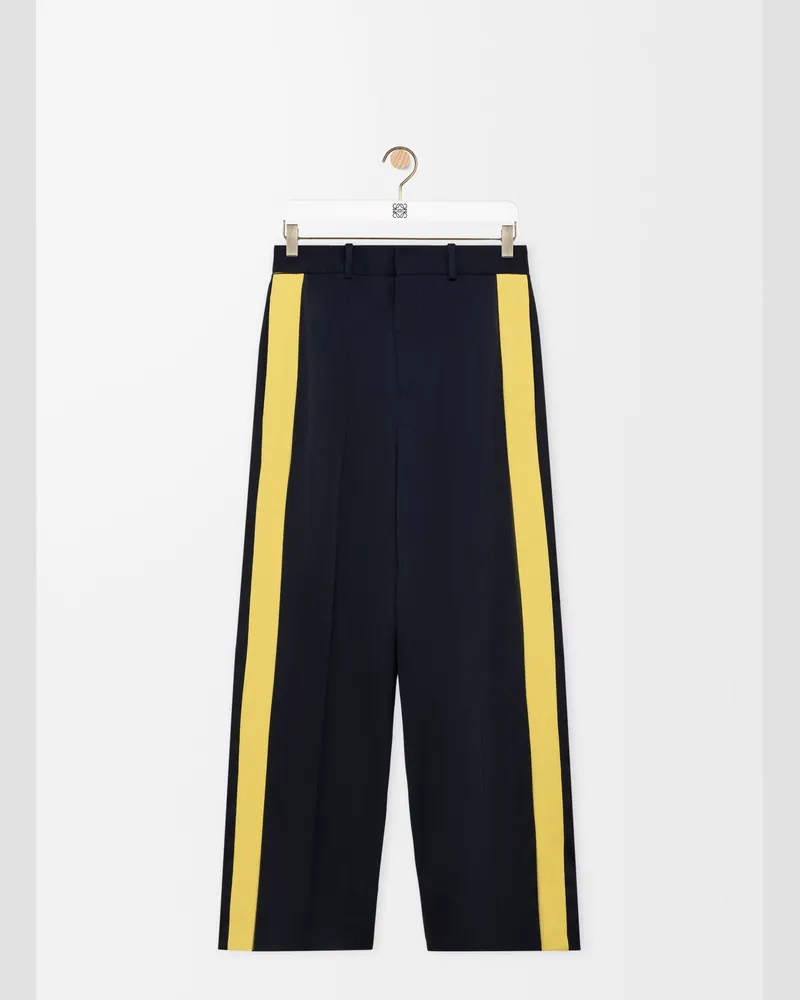 Loewe Trousers In Wool Blend Size Hombre Navy