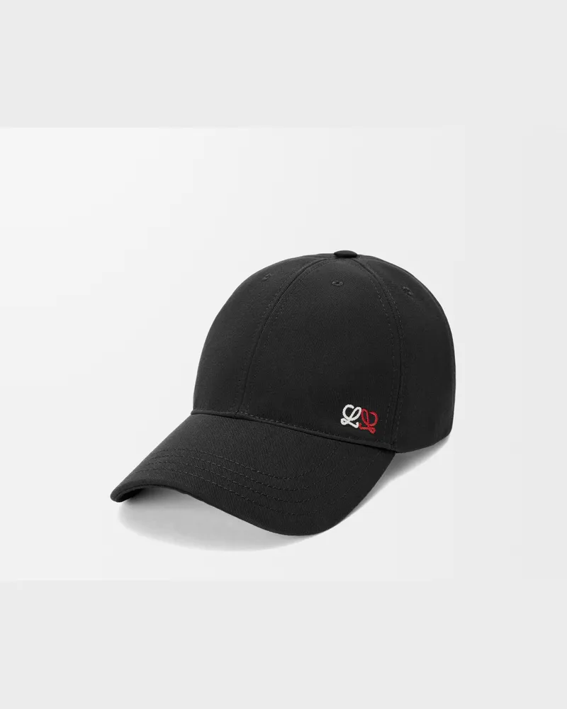 Loewe Flag Patch Cap In Cotton Size Hombre Black