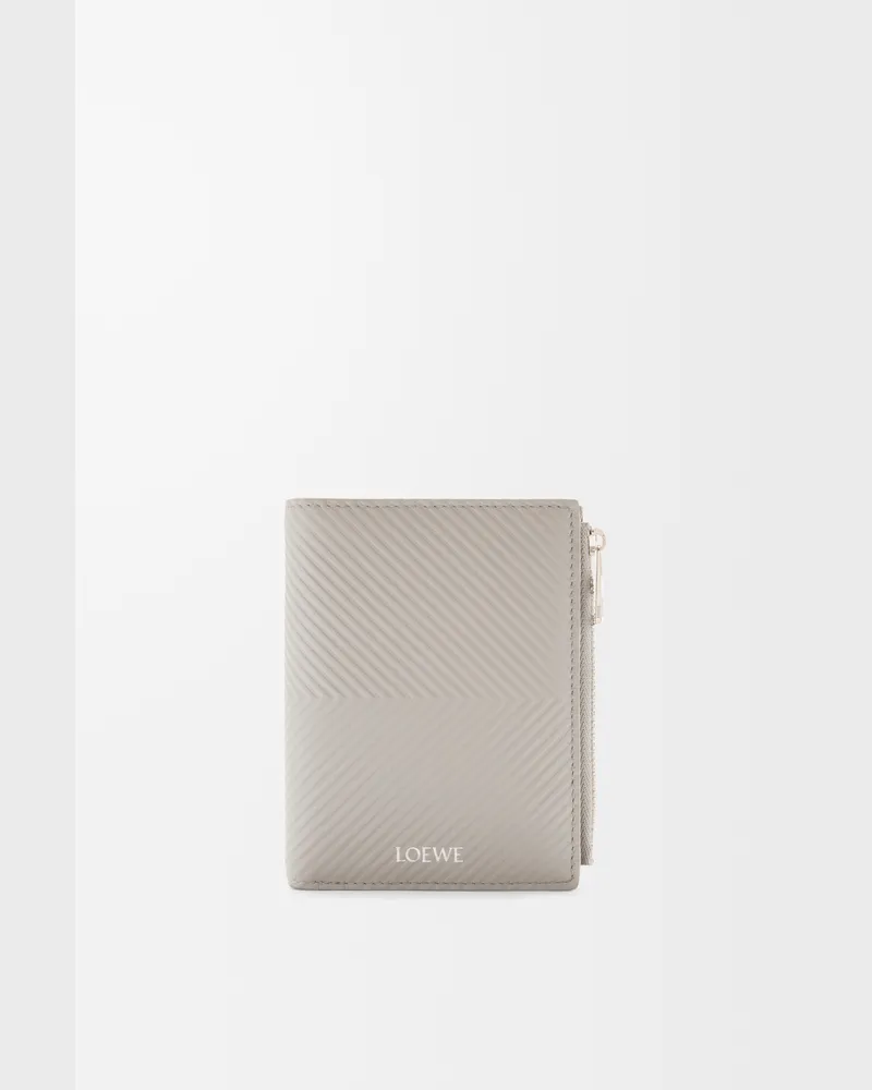 Loewe Slim Compact Walllet In Textured Leather skin Hombre Shell