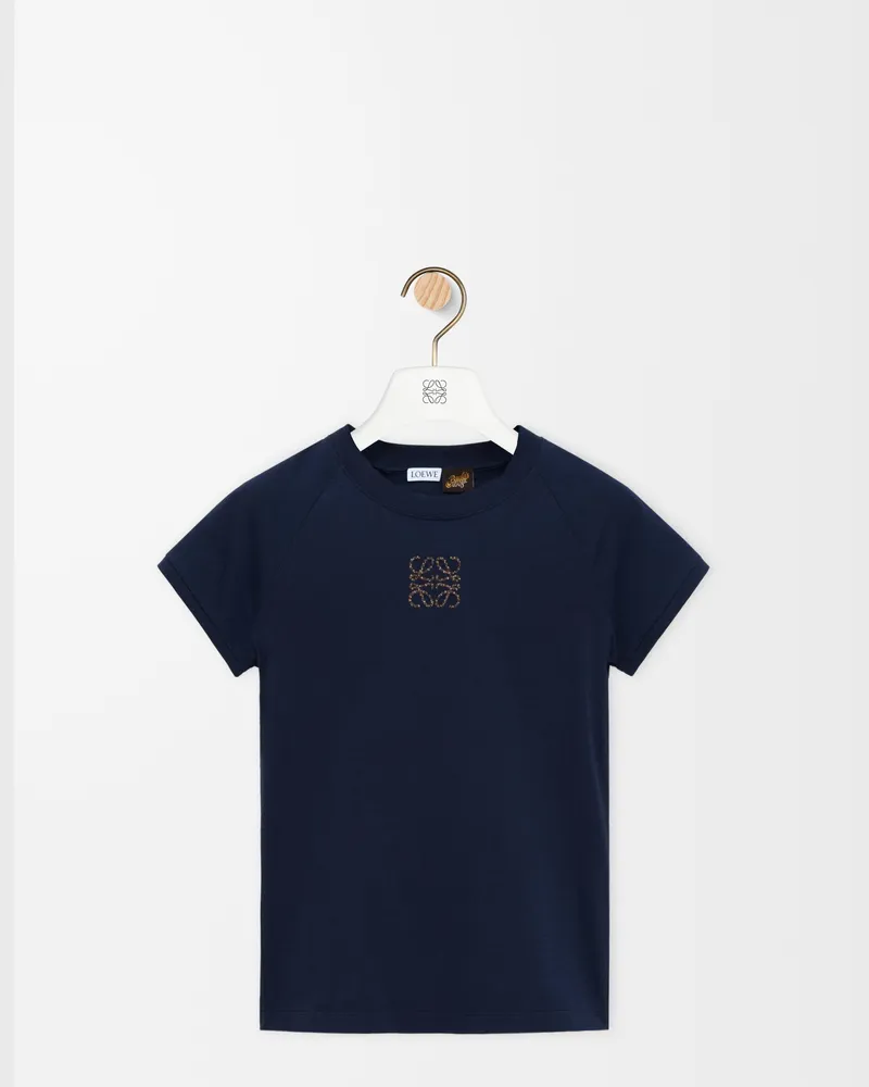Loewe Small Fit T-shirt In Cotton Size Mujer Navy
