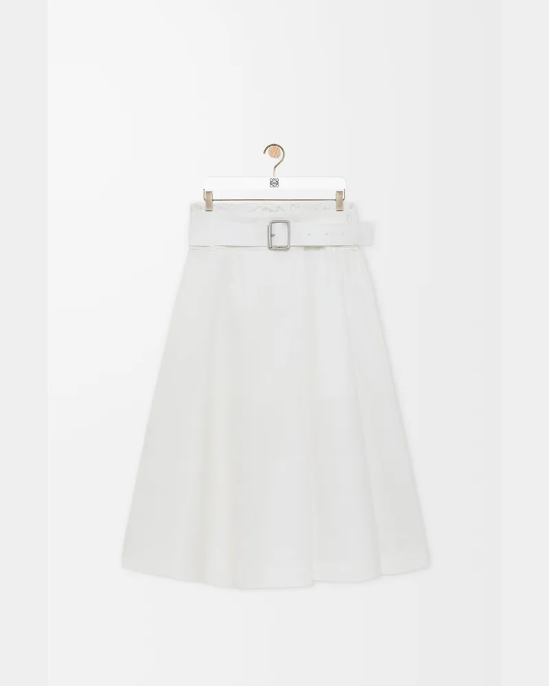 Loewe Skirt In Cotton Size Mujer White