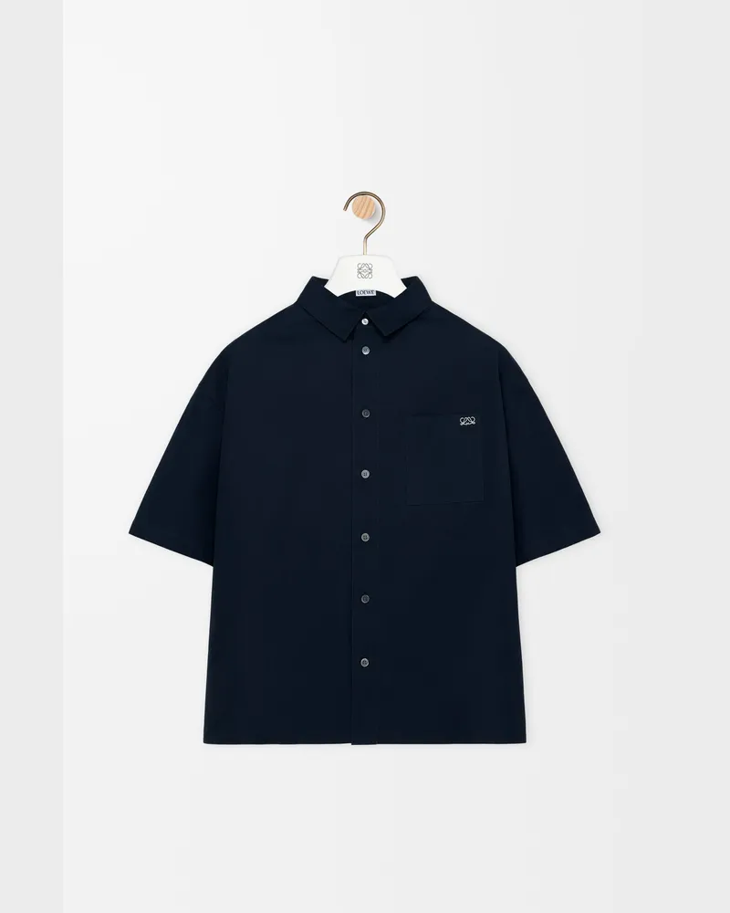 Loewe Short Sleeve Shirt In Cotton Size Hombre Dark