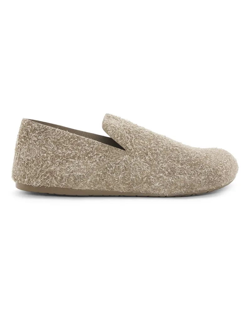 Loewe Luxury Lago slipper in brushed suede Khaki