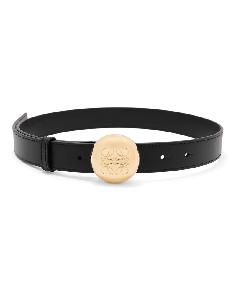 Loewe Luxury Pebble belt in smooth calfskin Black