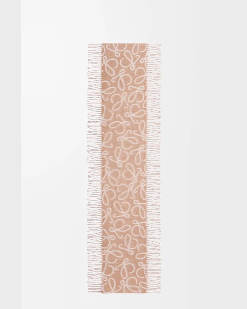 Loewe Scarf In Alpaca And Wool Mujer Beige
