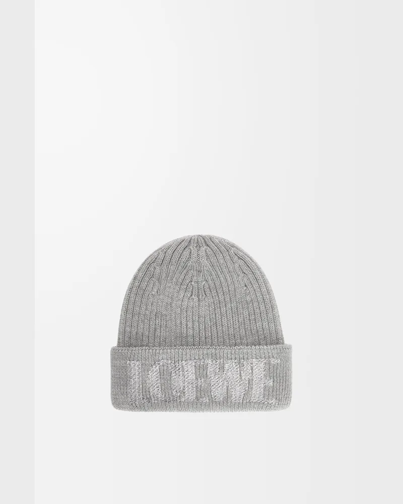 Loewe Loewe Beanie In Wool Mujer Grey