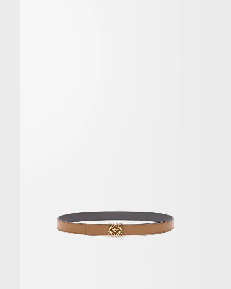 Loewe Reversible Anagram Bombé Belt In Leather skin Size Mujer Mocha