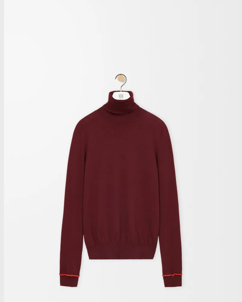 Loewe Sweater In Wool Size Mujer Burgundy