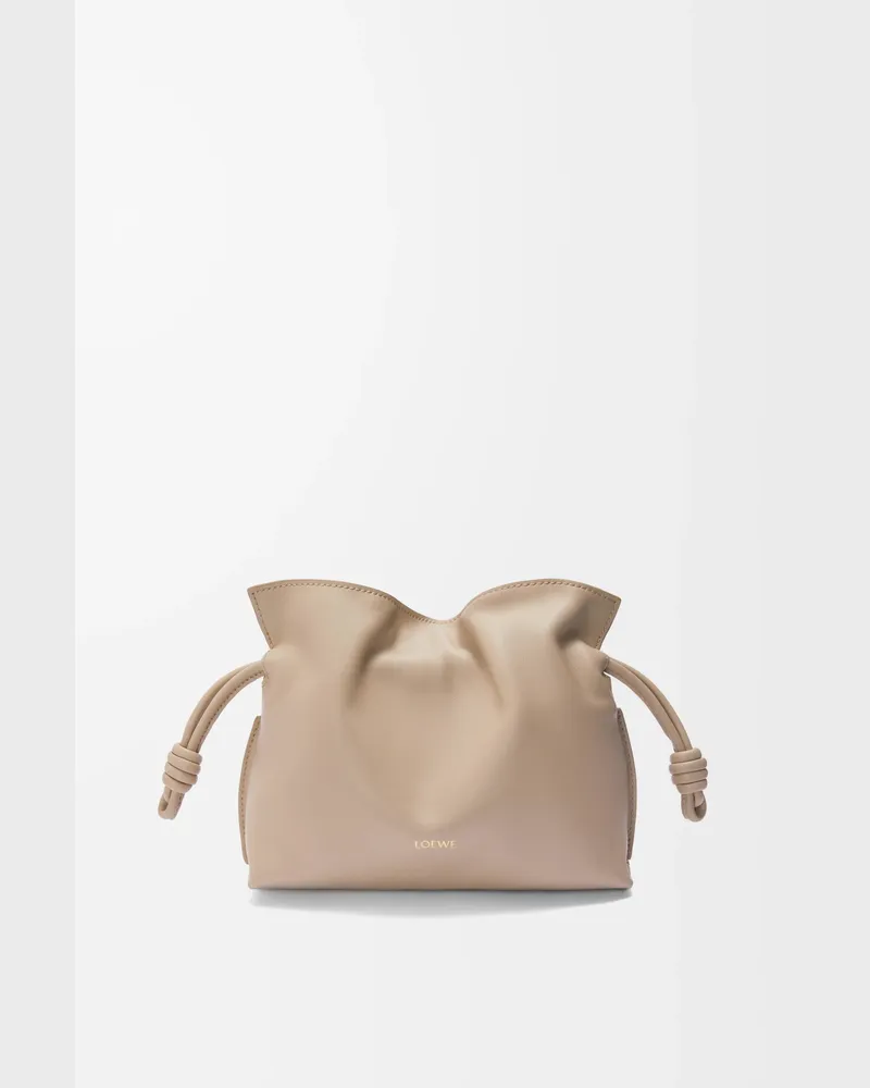 Loewe Mini Flamenco Clutch In Nappa Leather skin Mujer Sand