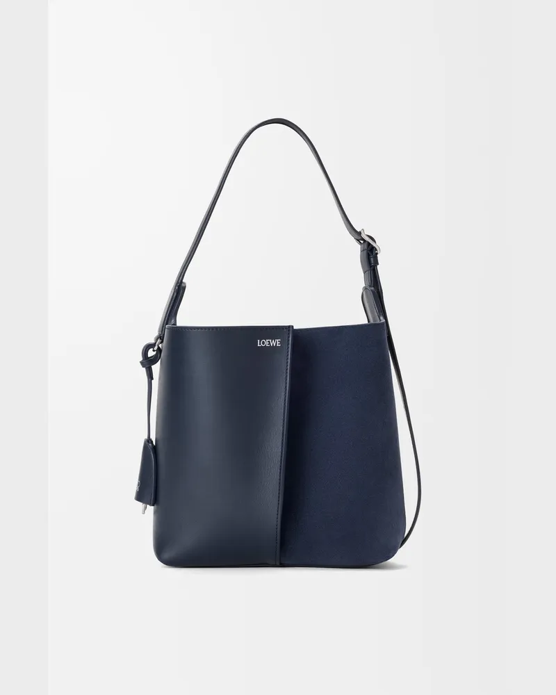 Loewe Medium Bilbao Bucket In Soft Leather skin And Suede Mujer Deep