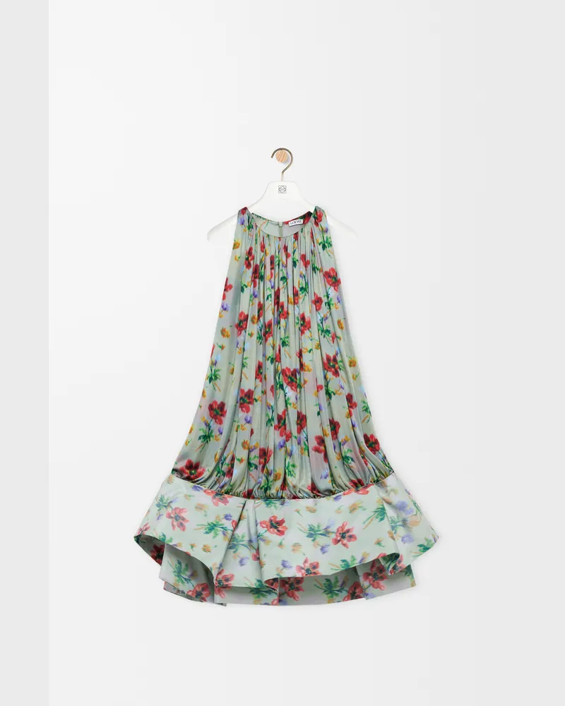 Loewe Flamenco Dress In Viscose Size Mujer Green